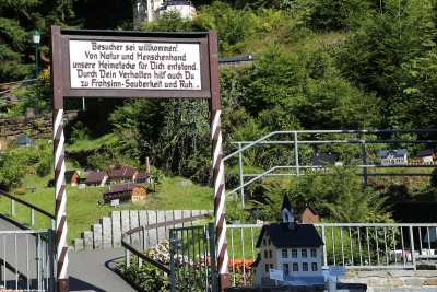 Miniatur-Schauanlage Heimatecke in Waschleithe im Erzgebirge