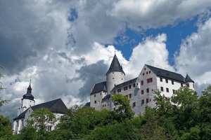 Das Schloss in Schwarzenberg im Erzgebirge